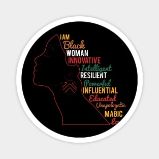 I Am Black And Strong Woman Black History Month Magnet